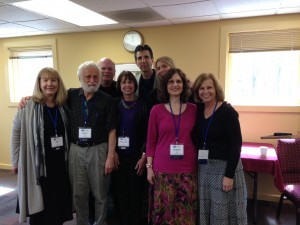 PJ LIBRARY AUTHORS Front Row: Ann Stampler, Aubrey Davis, Rabbi Sandy Sasso, Jacqueline Jules, & me. Top Row: Eric Kimmel, Rich Michelson, & Ellen Bari